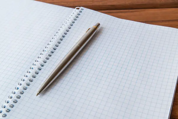 Inchiostro penna notebook sfondo — Foto Stock