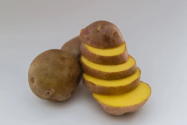 Potatoes on white background — Stock Photo, Image