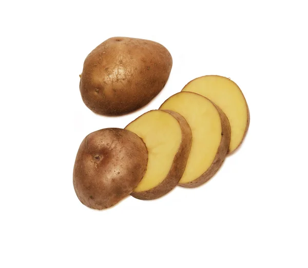 Potatoes on a white background — Stock Photo, Image