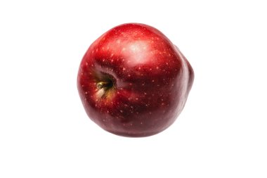 Beyaz arkaplanda kırmızı elma