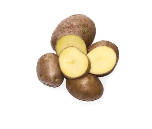 Potatoes on a white background — Stock Photo, Image