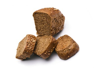 Beyaz arkaplanda ekmek