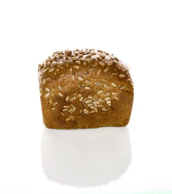 Beyaz arkaplanda ekmek