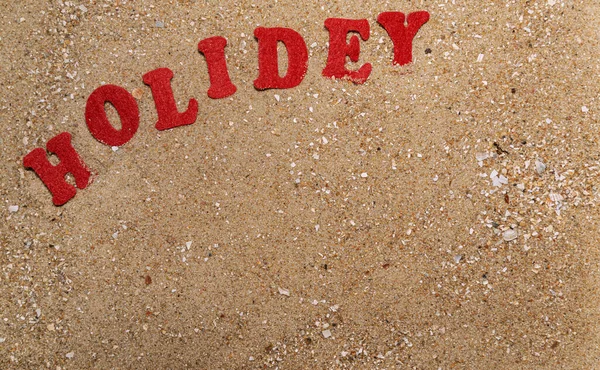 Inscription Holiday Sand Close — Stock Photo, Image