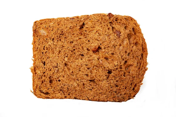 Geurig Vers Gebakken Sneetje Toast Brood Geïsoleerd Een Witte Achtergrond — Stockfoto
