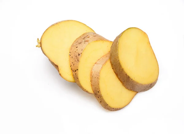 Potato Slice Potato Chips Isolated White Background — Stock Photo, Image