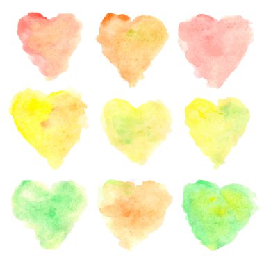 Download Watercolor Heart Orange Pink Free Vector Eps Cdr Ai Svg Vector Illustration Graphic Art