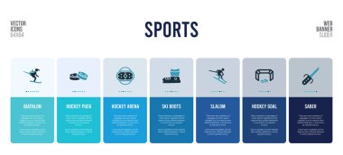 Spor kavramı öğeleri içeren web pankartı tasarımı.