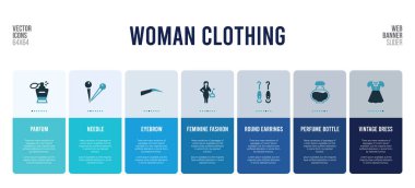Kadın giyim konsepti öğeleriyle web pankartı tasarımı.