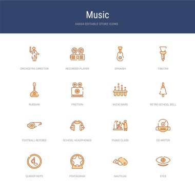 Gözler, nautilus, pentagram gibi 16 vektör vuruşu simgesi,