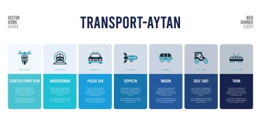 Taşıma-aytan konsept ögelerine sahip web pankartı tasarımı.