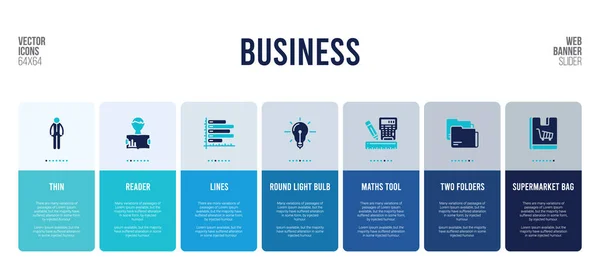 Web-Banner-Design mit Business-Konzept-Elementen. — Stockvektor