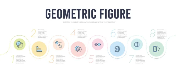 Geometrisch figuurconcept infographic design template. Inbegrepen i — Stockvector