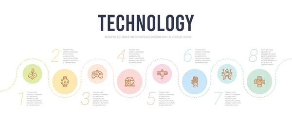 Technologie-Konzept Infografik-Design-Vorlage. Nanosen enthalten — Stockvektor