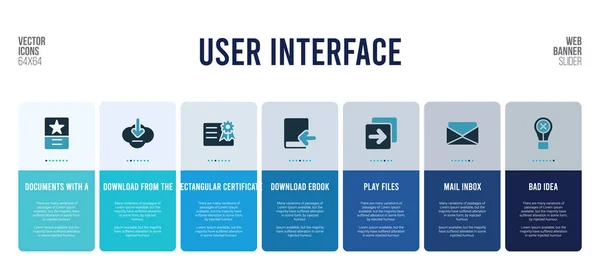 Conception de bannière web avec des éléments de concept d'interface utilisateur . — Image vectorielle