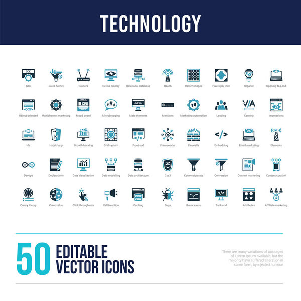 50 иконок, наполненных технологией
