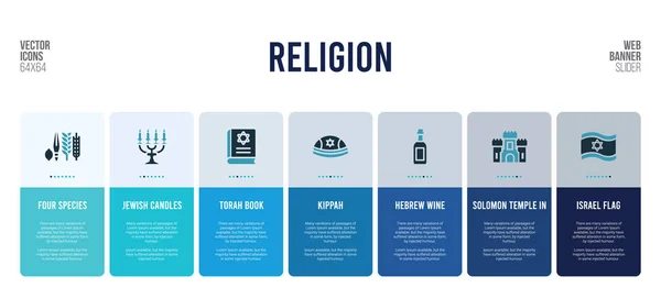 Дизайн веб банера з елементами концепції релігії . — стоковий вектор