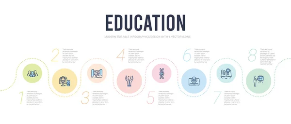 Onderwijsconcept infographic design template. opgenomen leraar — Stockvector