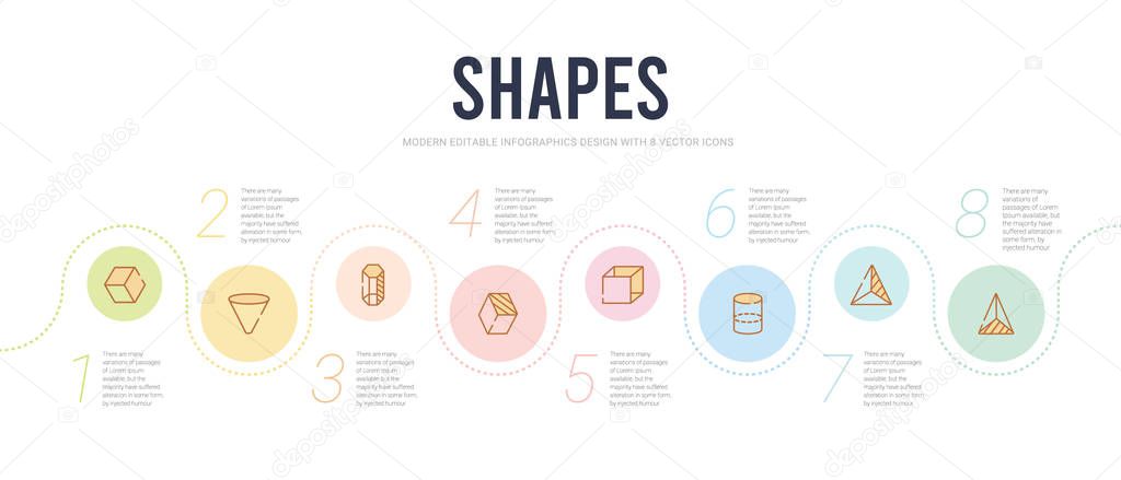 shapes concept infographic design template. included triangular 