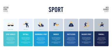 Spor kavramı öğeleri içeren web pankartı tasarımı.