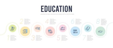 Eğitim konsepti bilgi tasarım şablonu. mezuniyet dahil