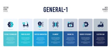 Genel-1 kavram ögelerine sahip web pankartı tasarımı.