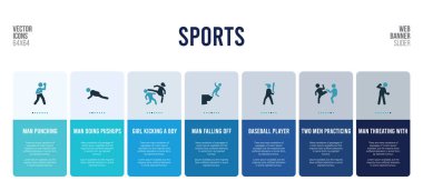 Spor kavramı öğeleri içeren web pankartı tasarımı.
