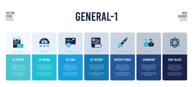 Genel-1 kavram ögelerine sahip web pankartı tasarımı.
