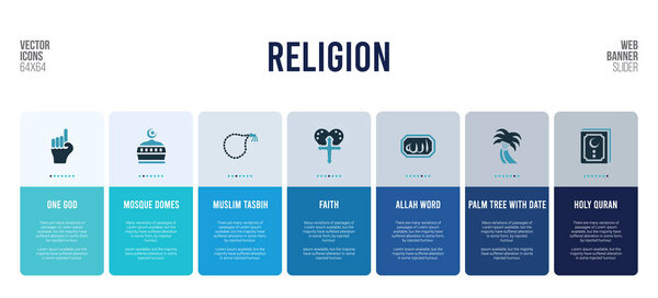 web banner design with religion concept elements.