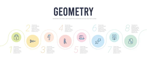 Γεωμετρία έννοια infographic πρότυπο σχεδιασμού. περιλαμβάνεται συνημμένο, i — Διανυσματικό Αρχείο