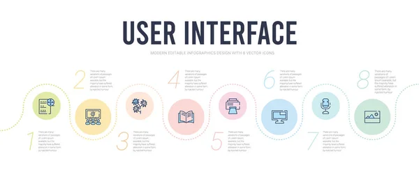 Plantilla de diseño infográfico de concepto de interfaz de usuario. incluido ima — Vector de stock