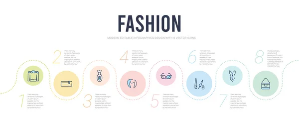 Modelo de design infográfico conceito de moda. bolsa incluída de —  Vetores de Stock