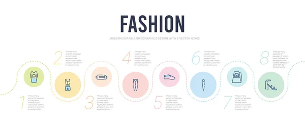Έννοια της μόδας infographic πρότυπο σχεδιασμού. περιλαμβάνεται τακούνι, shou — Διανυσματικό Αρχείο