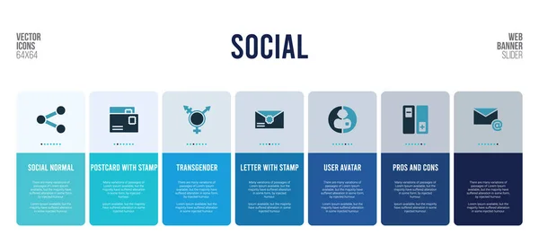 Web banner design with social concept elements. — Stock Illustration Web banner design with social concept elements. Royalty Free Stock Illustrations