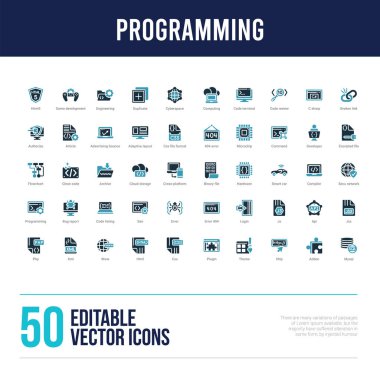 50 programlama konsepti simgeleri doldurdu