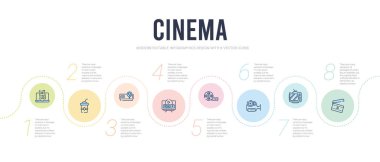 Sinema konsepti bilgi tasarım şablonu. Sinema alkışı