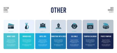 Web pankartı tasarımı ve diğer konsept elementler.