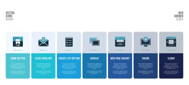 Web konsept elementli web pankartı tasarımı.