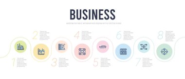 business concept infographic design template. included connectio clipart