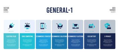 Genel-1 kavram ögelerine sahip web pankartı tasarımı.