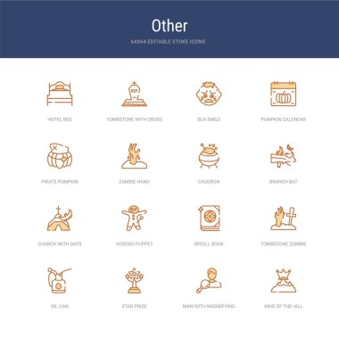 Tepenin kralı gibi 16 vektör vuruşu simgesi.