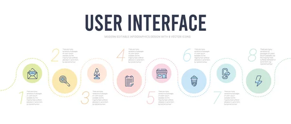 Benutzeroberfläche Konzept Infografik-Design-Vorlage. Inklusive — Stockvektor