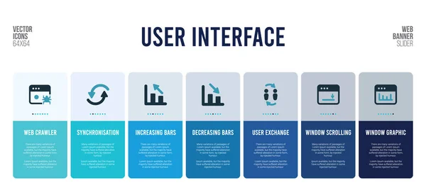 Webbanner-Design mit Konzeptelementen für die Benutzeroberfläche. — Stockvektor