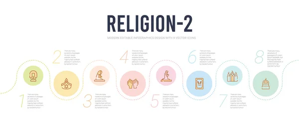 Religion-2 concept infographic design template. included minbar, — 스톡 벡터