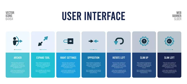 Conception de bannière web avec des éléments de concept d'interface utilisateur . — Image vectorielle