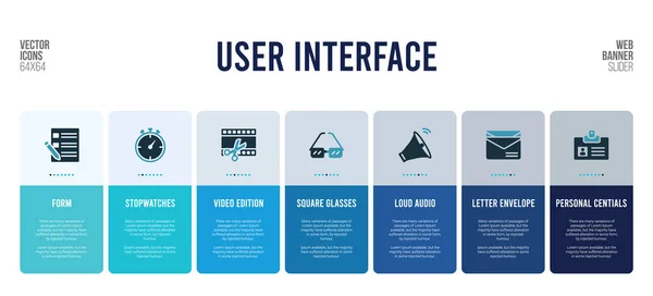 Conception de bannière web avec des éléments de concept d'interface utilisateur . — Image vectorielle