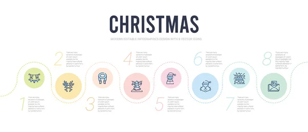 Kerstmis concept infographic design template. opgenomen letter s — Stockvector