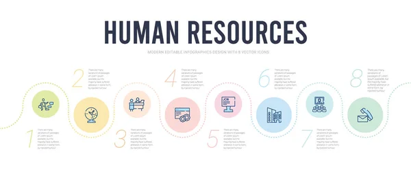 Human resources concept infographic design template. Inbegrepen in — Stockvector