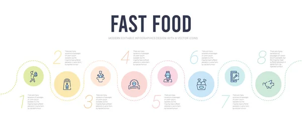 Koncept fast food infograficzny szablon projektu. w tym oszczędności, — Wektor stockowy