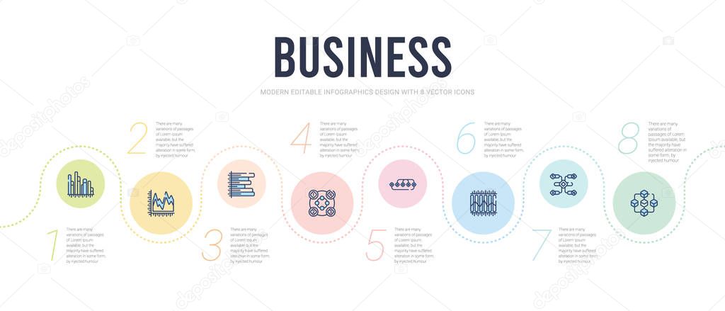 business concept infographic design template. included connectio